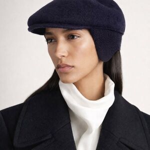 Vintage Kangol Wool Cap Knit Ear Flaps Dark Deep Purple England Size M